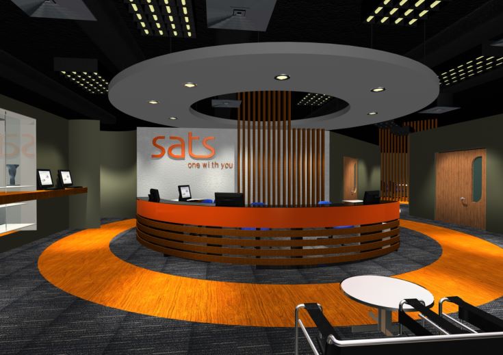 SATS terminal office interior design by ada builders pte ltd